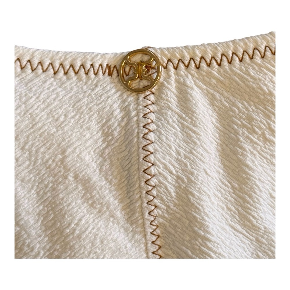 Vix Firenze Basic Cheeky Bikini Bottom in White with Contrast Trim NWT - Picture 4 of 6